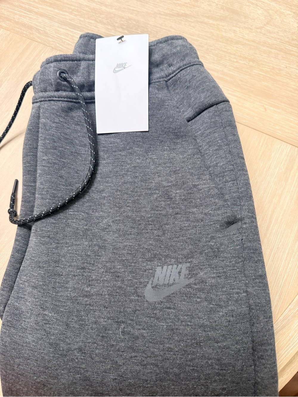 Nike Kids Charcoal Gray Sweat Joggers with Subtle Logo
